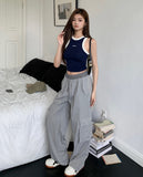 Street Style Cargo Drawstring Baggy Cargo Pants