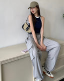 Street Style Cargo Drawstring Baggy Cargo Pants