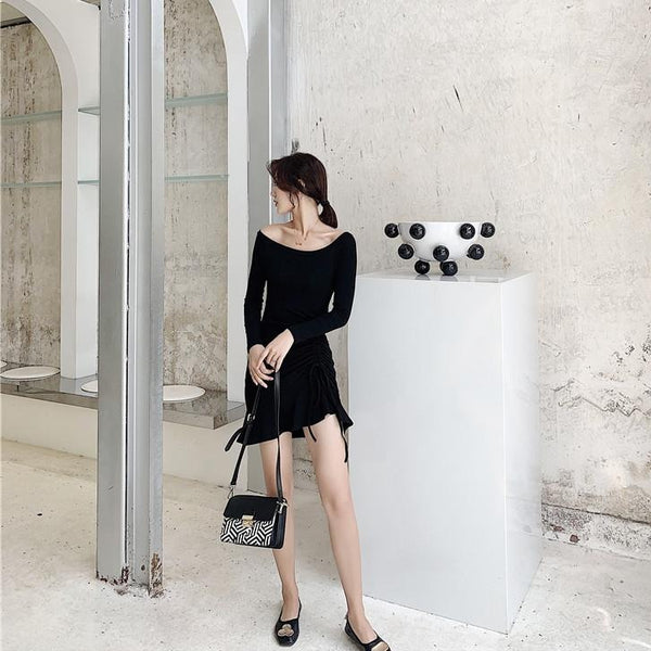 【Final Sale】Classic Off-Shoulder Little Back Dress