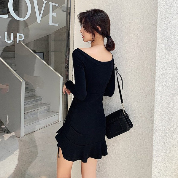 【Final Sale】Classic Off-Shoulder Little Back Dress