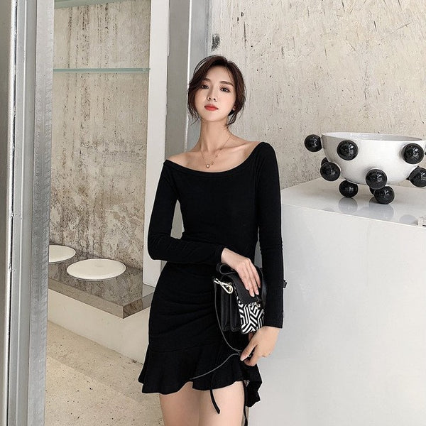 【Final Sale】Classic Off-Shoulder Little Back Dress