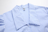 【Final Sale】Puff Sleeved Striped Shirt