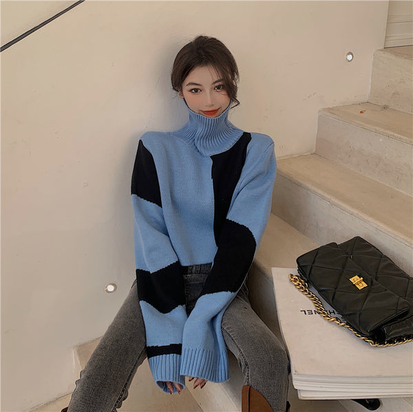 【Final Sale】Cropped Length Turtle Neck Sweater