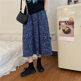 【Final Sale】Harajuku Street Style Leopard Print Midi Skirt