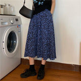 【Final Sale】Harajuku Street Style Leopard Print Midi Skirt