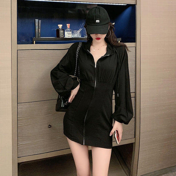 【Final Sale】Sexy Fit Tight Sweatshirt Dress