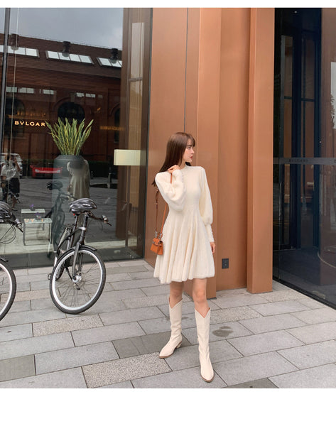 【Final Sale】Soft touch Slim Waist Knit Dress