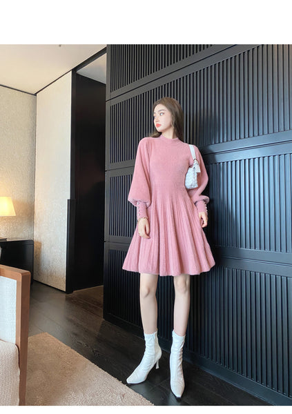 【Final Sale】Soft touch Slim Waist Knit Dress