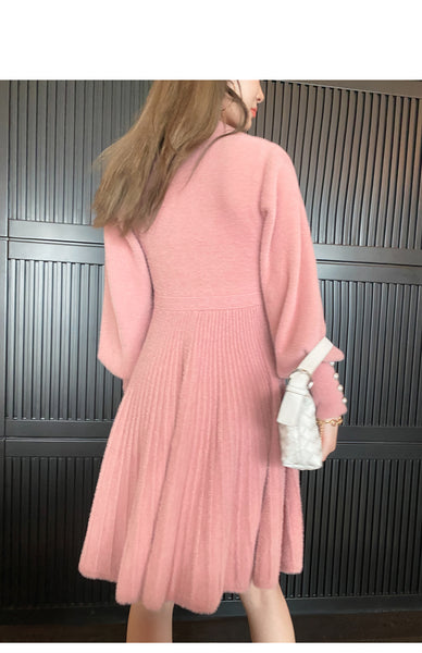 【Final Sale】Soft touch Slim Waist Knit Dress