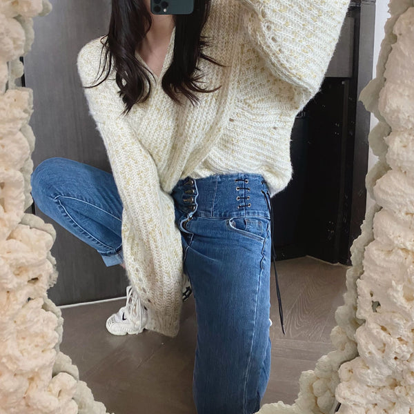 【Final Sale】Thin Chic Off Shoulder Sweater