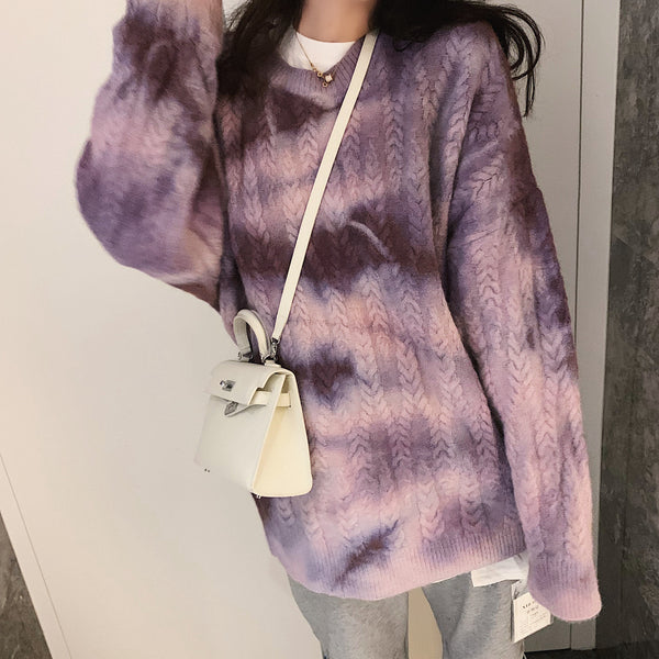 【Final Sale】Tie Dye Twist Sweater