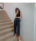 【Final Sale】HyunA Loose Fit High Waist Jeans