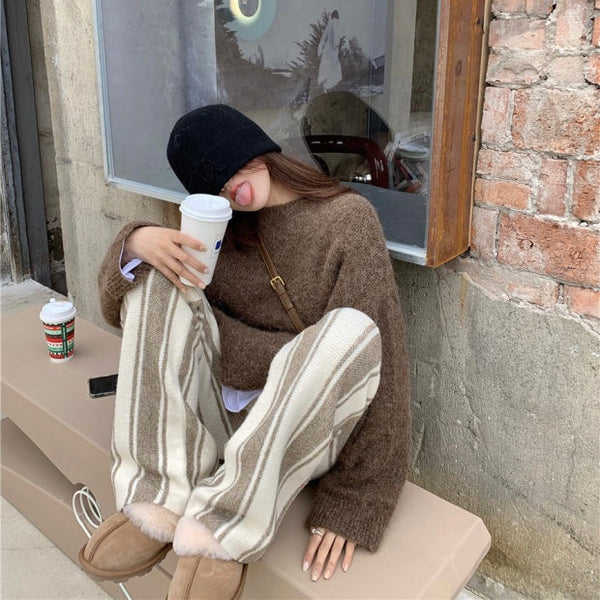 【Final Sale】Round Neck Oversized Soft Sweater