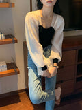 2 in 1 Sheer Long Sleeves Top