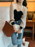 2 in 1 Sheer Long Sleeves Top