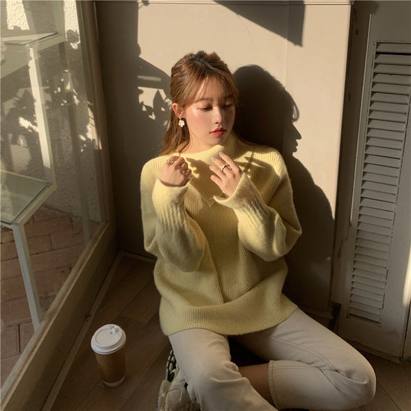 【Final Sale】Turtle Neck Oversized Sweater