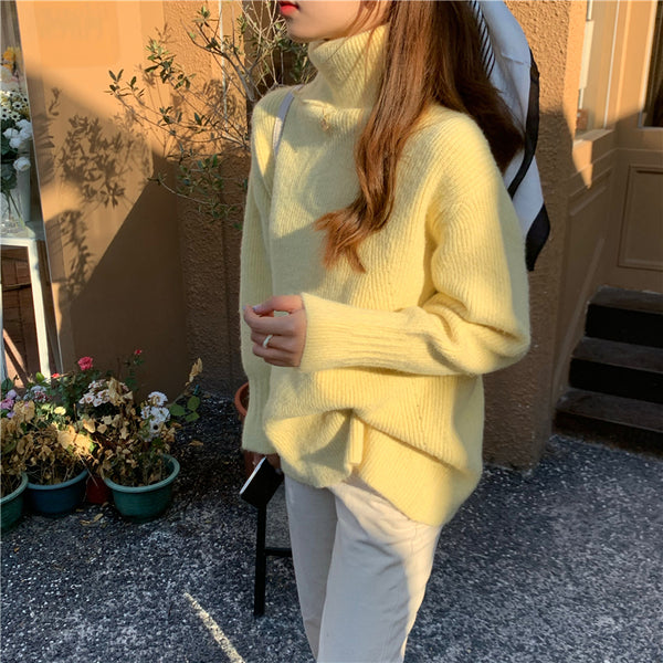 【Final Sale】Turtle Neck Oversized Sweater