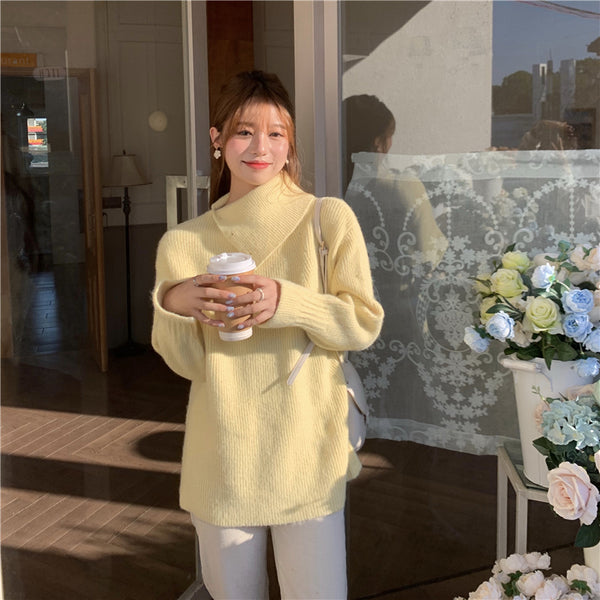 【Final Sale】Turtle Neck Oversized Sweater