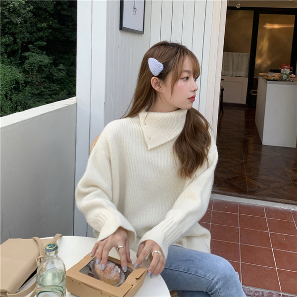 【Final Sale】Turtle Neck Oversized Sweater