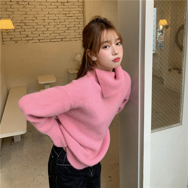 【Final Sale】Turtle Neck Oversized Sweater