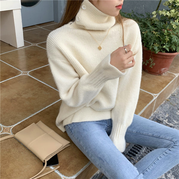 【Final Sale】Turtle Neck Oversized Sweater