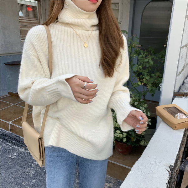 【Final Sale】Turtle Neck Oversized Sweater