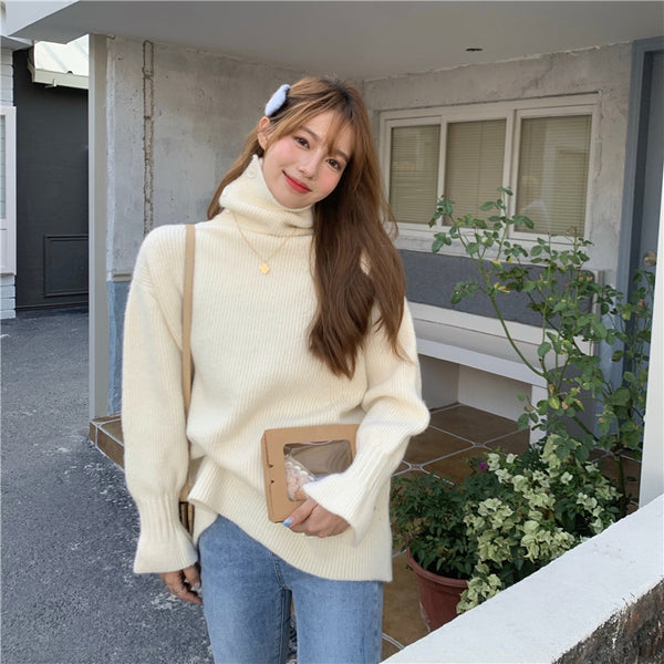 【Final Sale】Turtle Neck Oversized Sweater