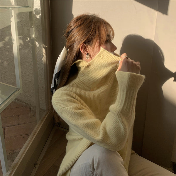 【Final Sale】Turtle Neck Oversized Sweater