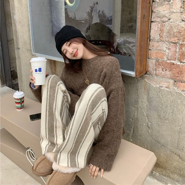 【Final Sale】Round Neck Oversized Soft Sweater