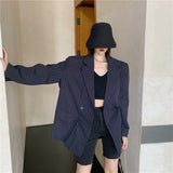 【Final Sale】Striped Oversized Drawstring Blazer