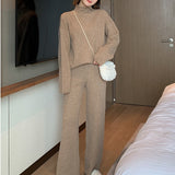 【Final Set】Simple Chic Knit Match Set (top+pants)