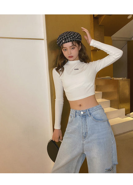 【Final Sale】Kpop Style Cropped Top